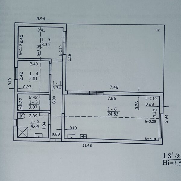 Namo planas – 50 m² L formos lofto projektas Kauno rajone