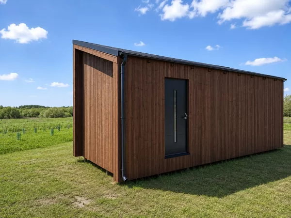 Z forms 50 m2 karkasinio namo įėjimas