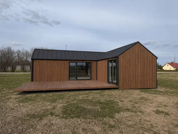 50 m² L formos karkasinis namas Luksnėnuose, Aytaus r.