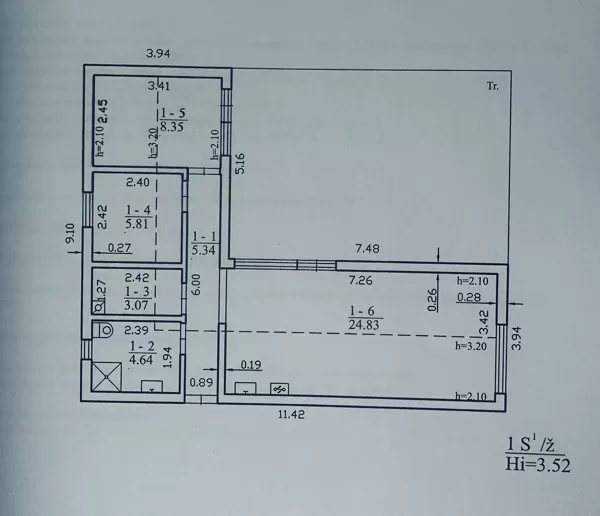 Namo planas – 50 m² L formos namo projektas