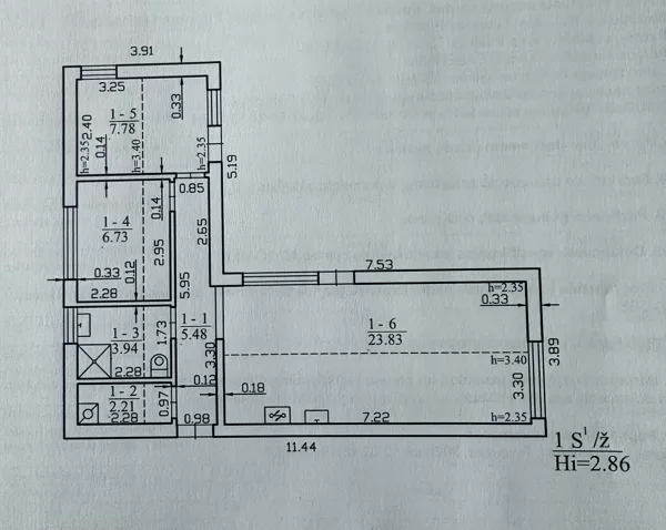 Namo planas – 50 m² L formos namo projektas Kauno rajone